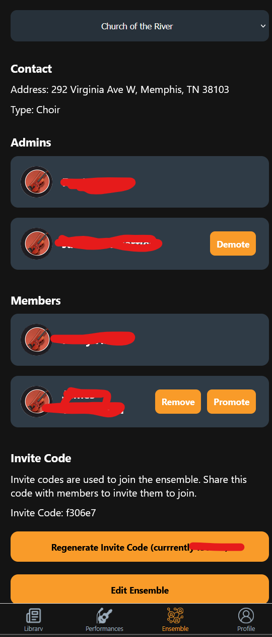 Organization Page
