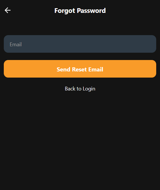 Forgot Password Screen